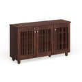 Strick Bolton Manne Dark Brown 3 Door Shoe Cabinet