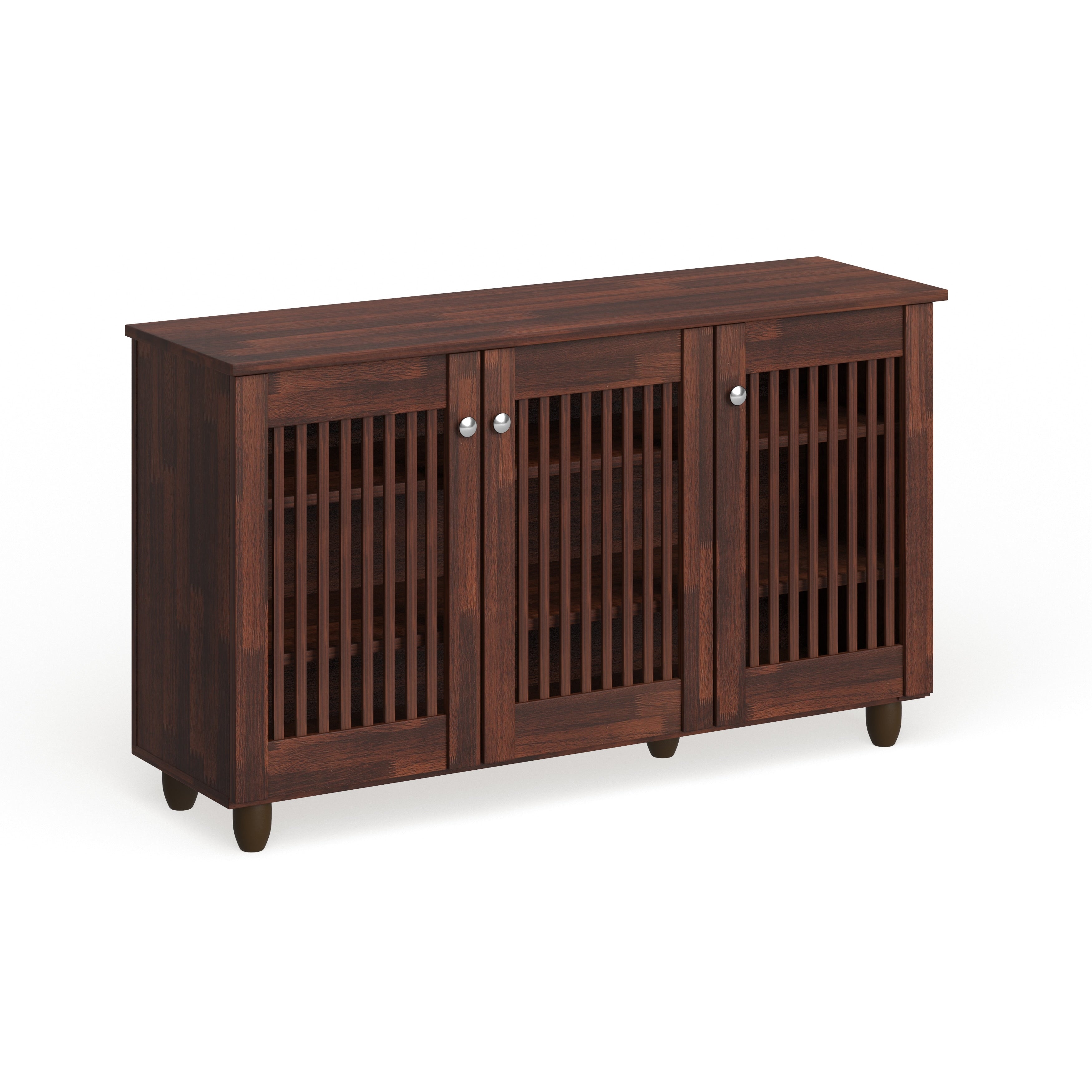 Strick Bolton Manne Dark Brown 3 Door Shoe Cabinet