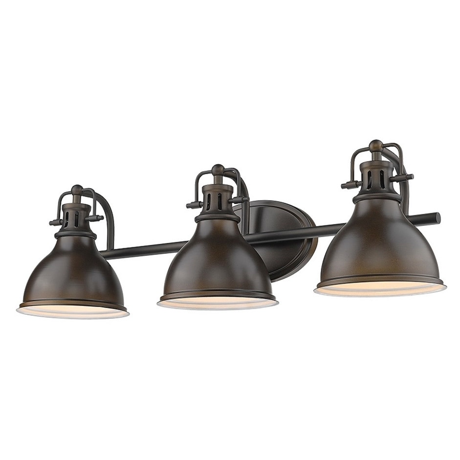 Copper Grove Artik 3 Light Industrial Bronze Bathroom Light Fixture