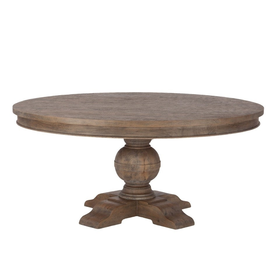 Copper Grove Asperg Brown Weathered Teak 72 Inch Round Dining Table