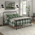 Copper Grove Balta Metal Bed With Beaded Headboard