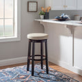 Copper Grove Bennery Backless Off White Swivel Seat Bar Stool