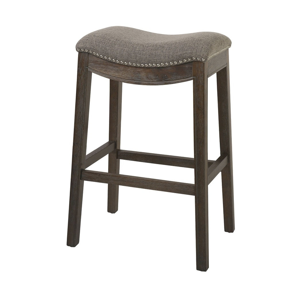 Nada Home Brands Sadie 30 Bar Height Stool With Erin Cobble Fabric