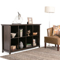 Copper Grove Bredevoort 57 Inch Solid Wood 8 Cubby Storage Console