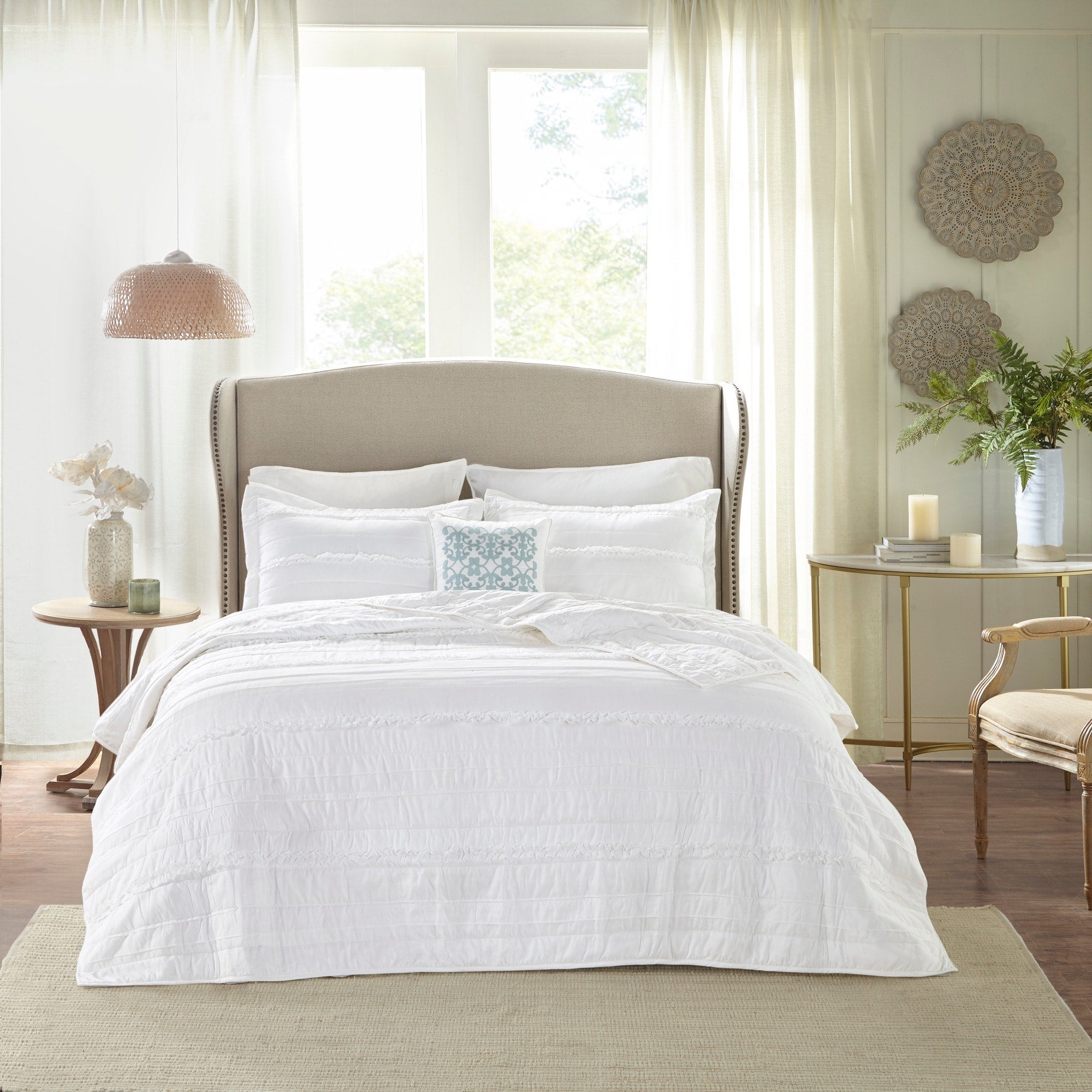 Copper Grove Burwell White Coverlet Set