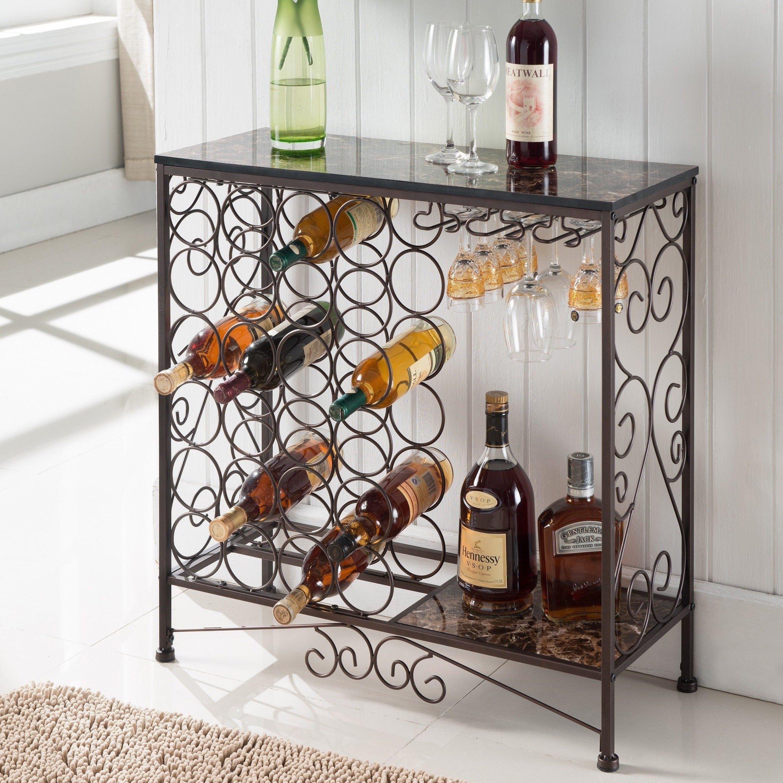 Copper Grove Bylot Bronze Metal Storage Wine Rack