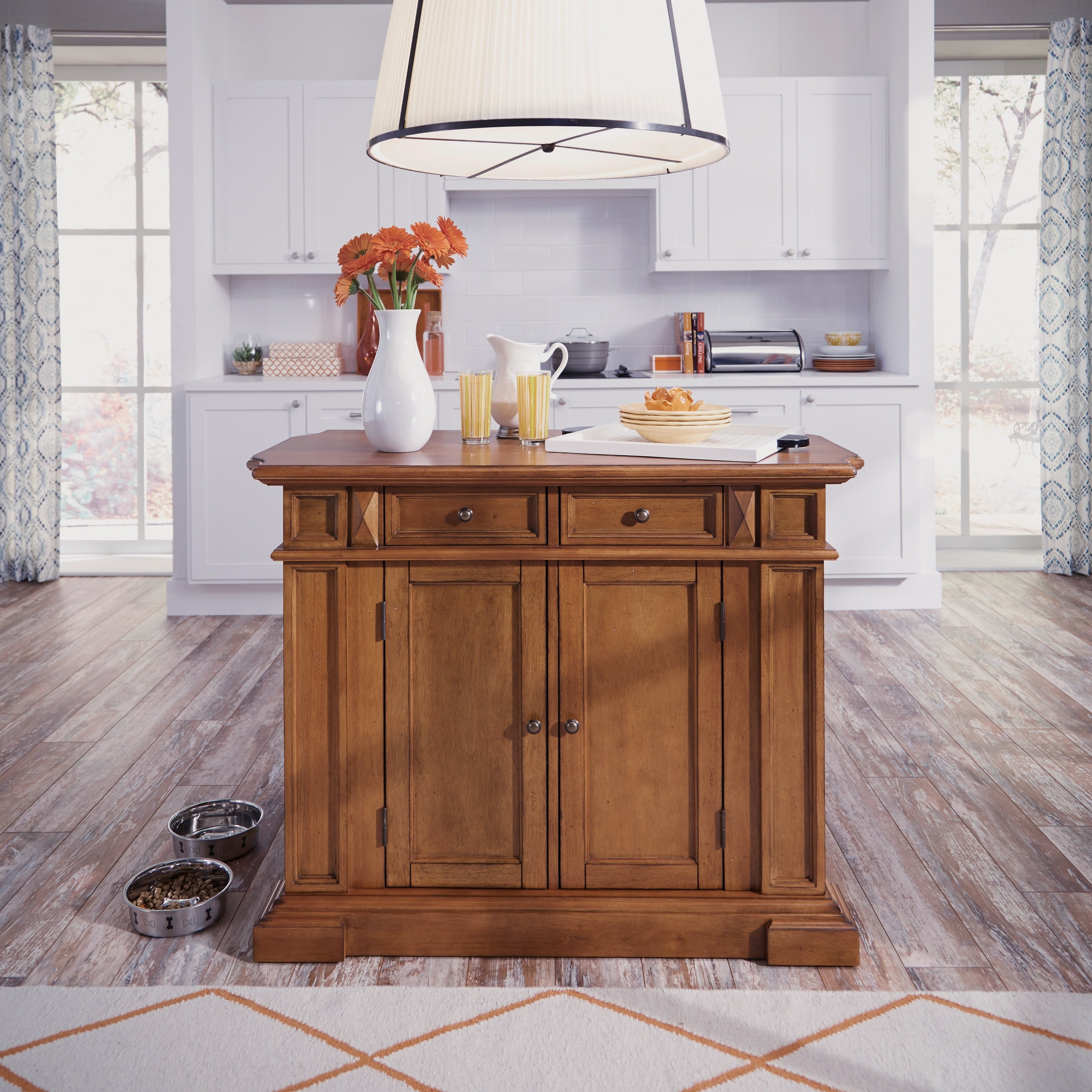 Copper Grove Schreiber Distressed Oak Kitchen Island