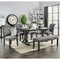Copper Grove Chalwa 6 Piece Rustic Dining Set With Table And 4 Upholstered Chairs And 1 Upholstered Bench
