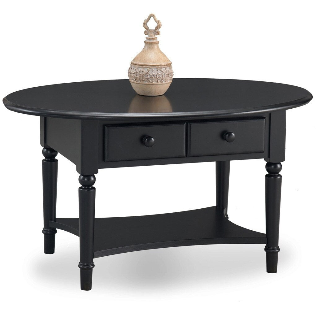 Copper Grove Churn Creek Oval Coffee Table With Shelf