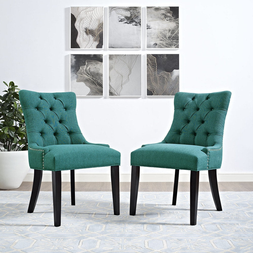 Copper Grove Colville Button Tufted Fabric Dining Chair Single Chair