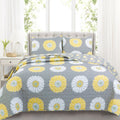 Copper Grove Craigmore Yellow Floral Print Quilt Set