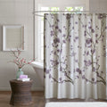 Copper Grove Evanoff Cotton Printed Purple Shower Curtain
