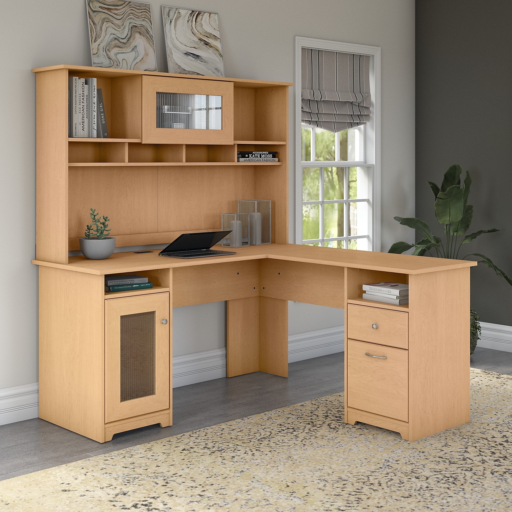 Porch Den Hale L Shaped Desk With Hutch