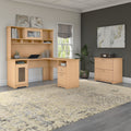 Porch Den Hale L Shaped Desk With Hutch And Lateral File Cabinet