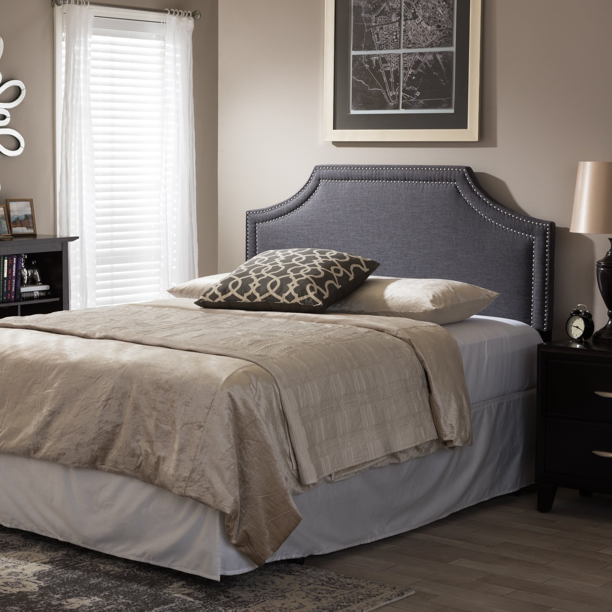 Copper Grove Daisy Fabric Upholstered Headboard