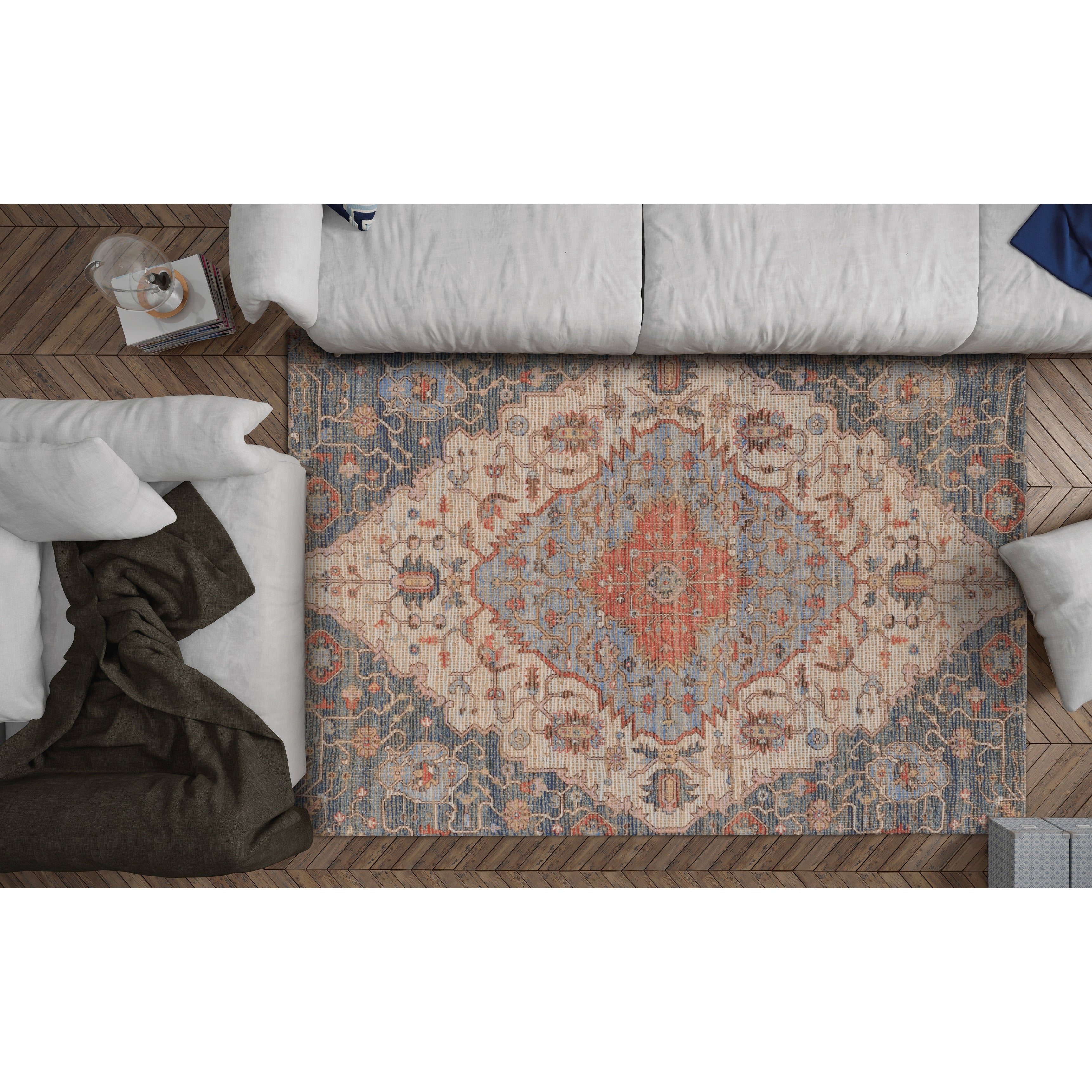 Morris Blue Red Gramercy Area Rug
