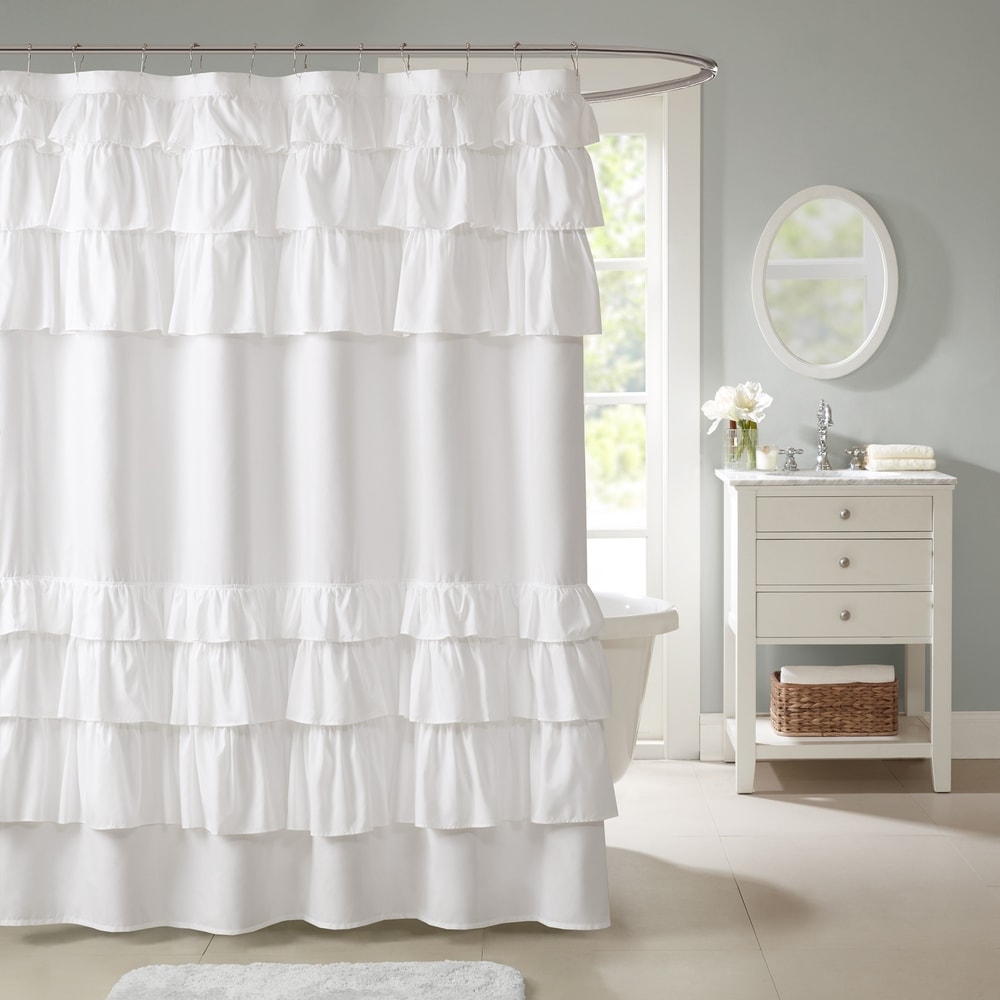 Copper Grove Elora Ruffled Shower Curtain
