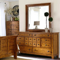 Copper Grove Epper Aged Oak 7 Drawer Dresser And Mirror Set