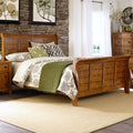 Copper Grove Epper Aged Oak Queen Sleigh Bed