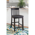 Copper Grove Floresti Black Slat Back Counter Stool