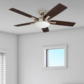 Copper Grove Garff 52 Inch Brushed Nickel Ceiling Fan With Remote