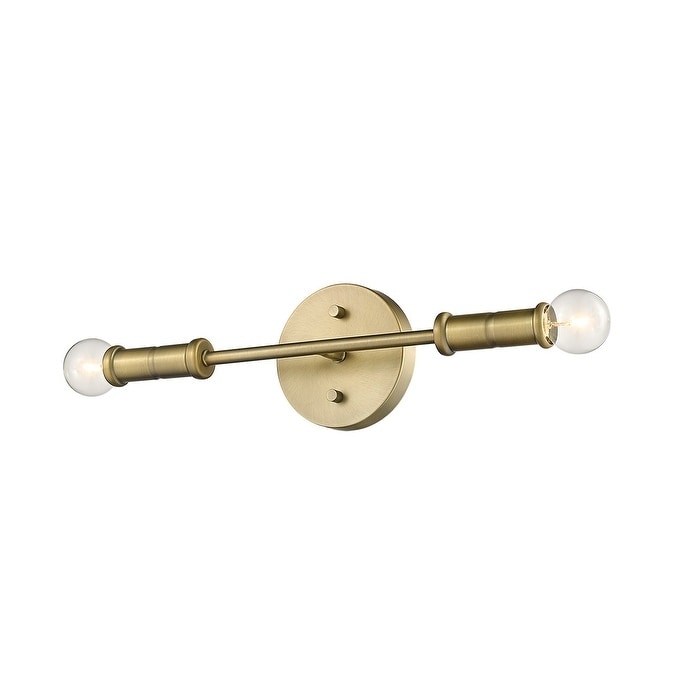 Copper Grove Gavar 2 Light Antique Brass Vanity Mirror Light