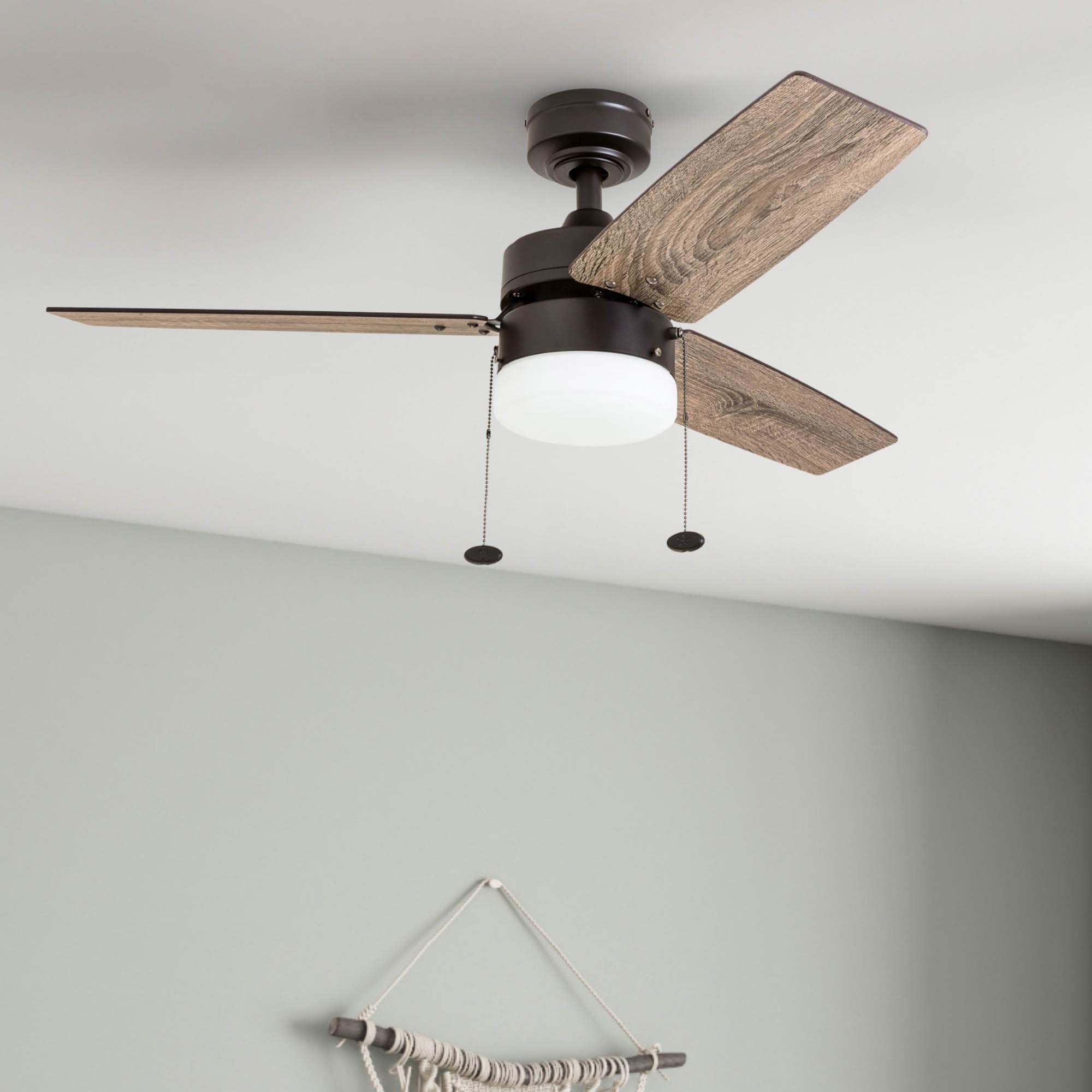 Copper Grove Glenfaba 42 Inch Espresso Ceiling Fan With 3 Barnwood Blades
