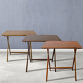 Copper Grove Goosefoot Red Oak Folding Tv Tray Table