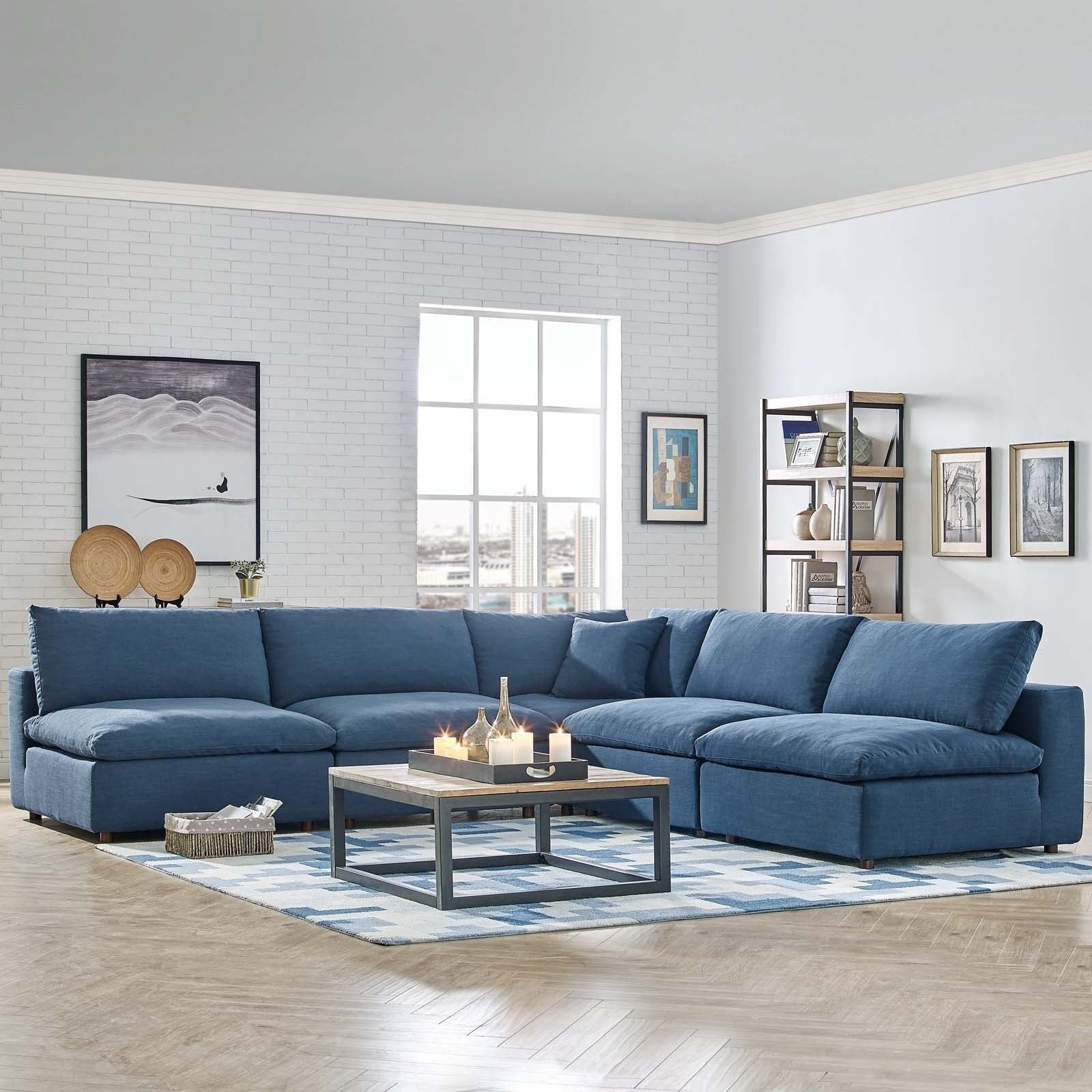 Copper Grove Hrazdan Down Filled Overstuffed 5 Piece Sectional Sofa Set