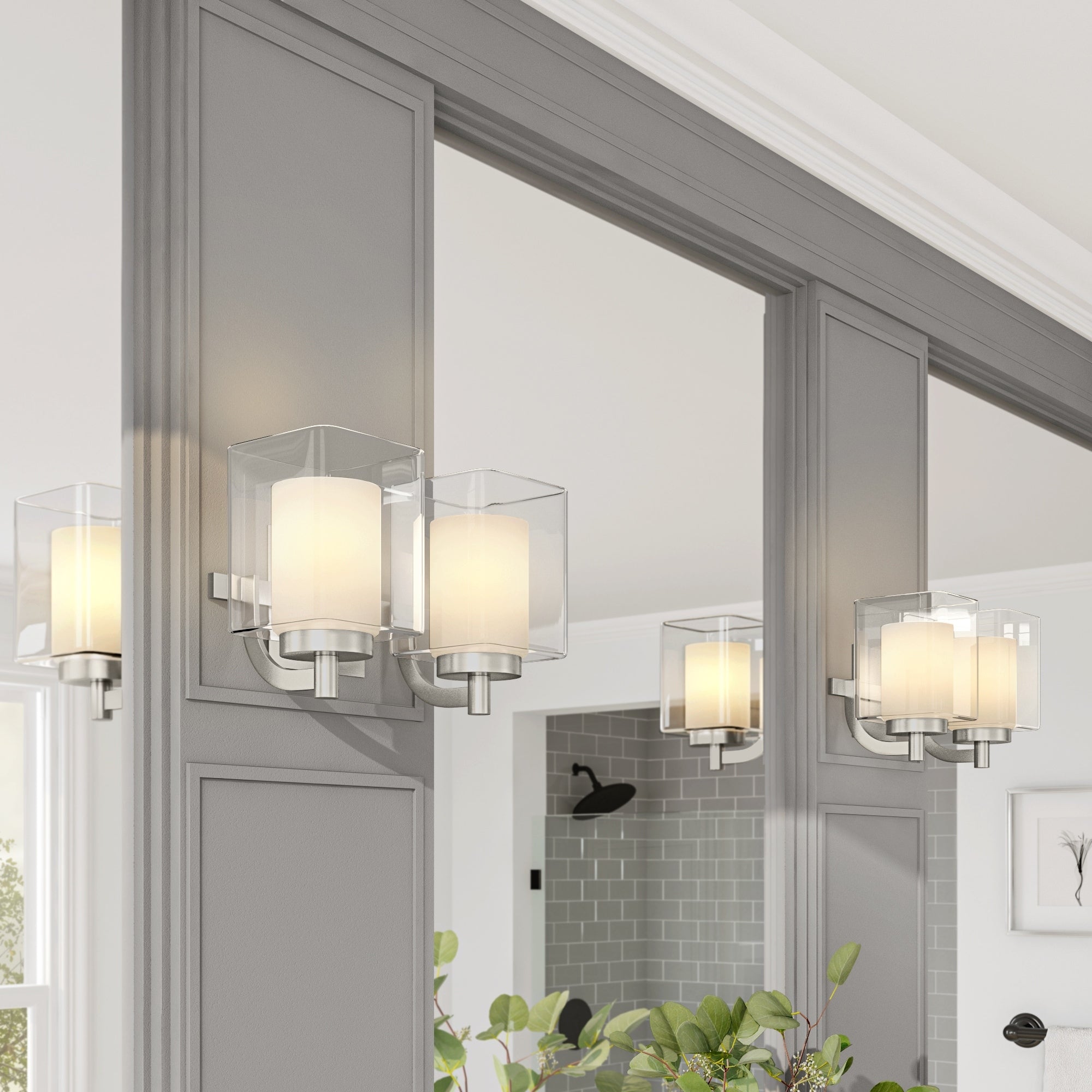 Copper Grove Ijevan 2 Light Brushed Nickel Bath Vanity Fixture