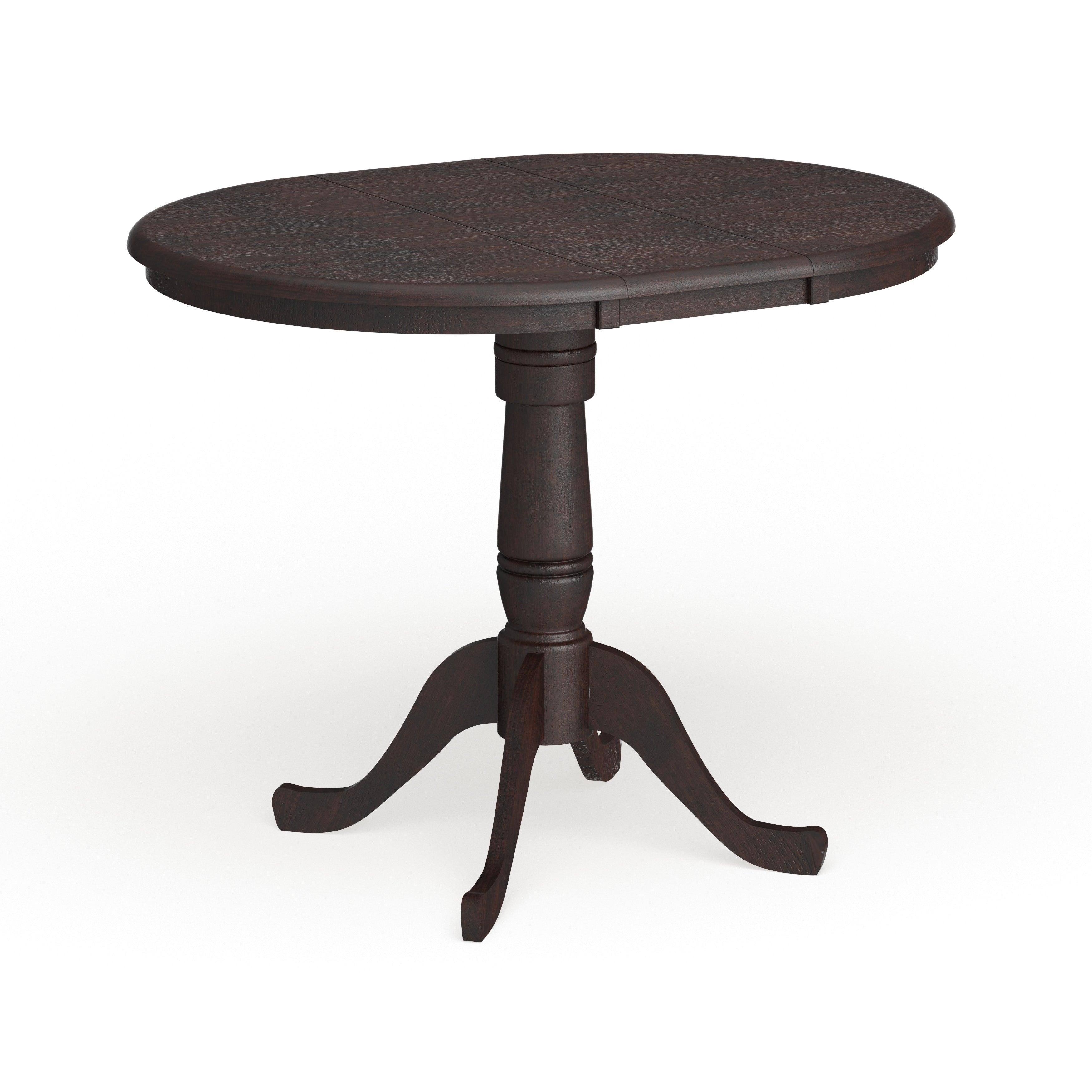 Copper Grove Jefferson 36 Inch Round Pedestal Table With 12 Inch Leaf