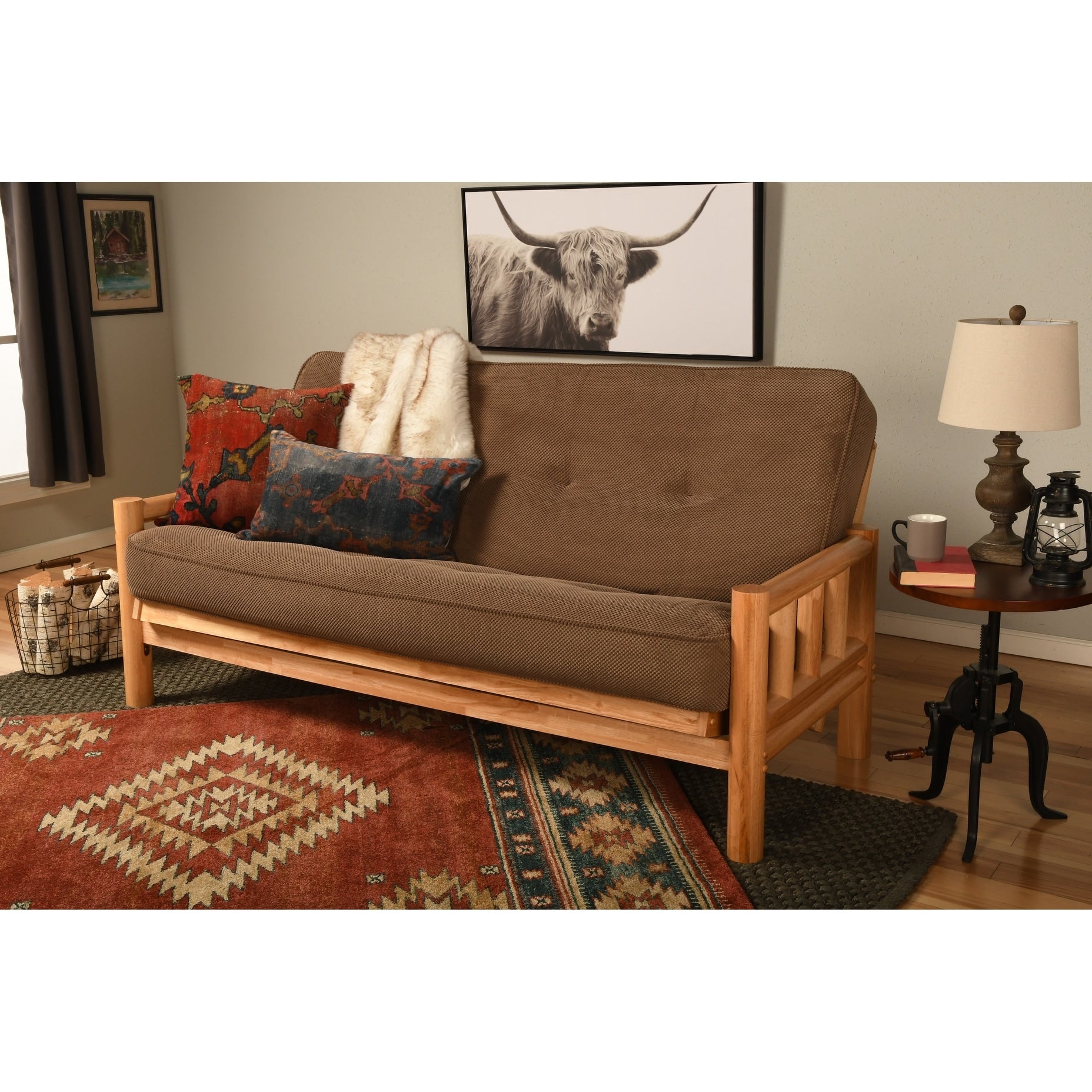 Copper Grove Julius Full Size Lodge Futon With Button Mattress