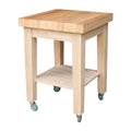 Copper Grove Lakeland Unfinished Solid Parawood Kitchen Island Cart N A