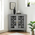 Copper Grove Loches Fretwork Corner Accent Cabinet