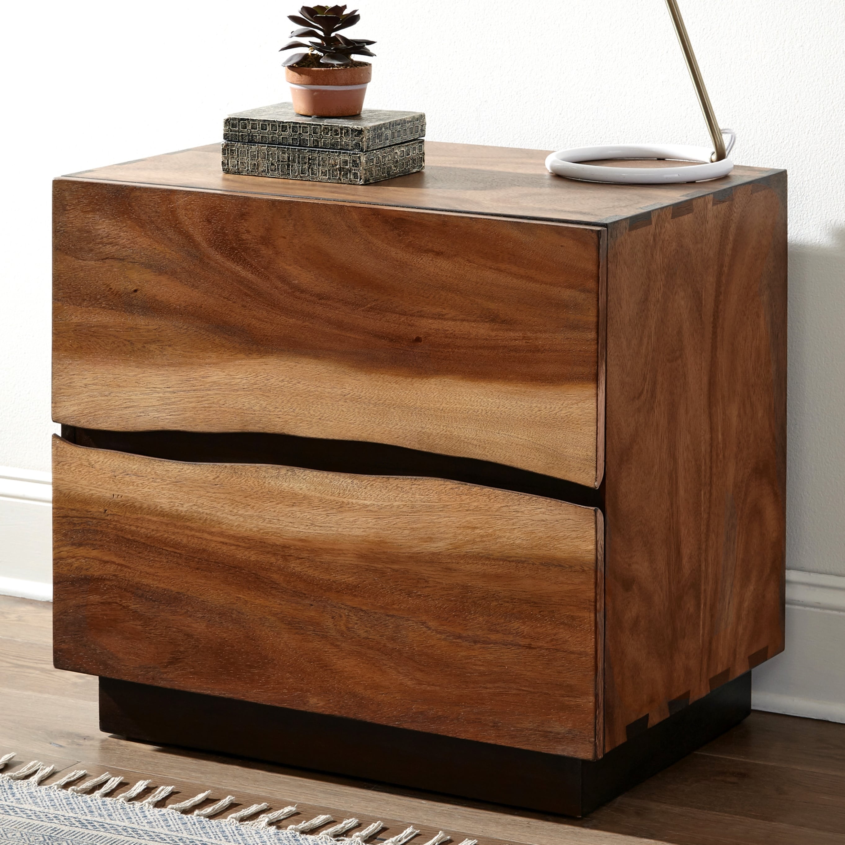 Copper Grove Lorevilko 2 Tone Exotic Woodgrain Nightstand