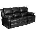 Copper Grove Malheur Leather Sofa With Two Built In Recliners