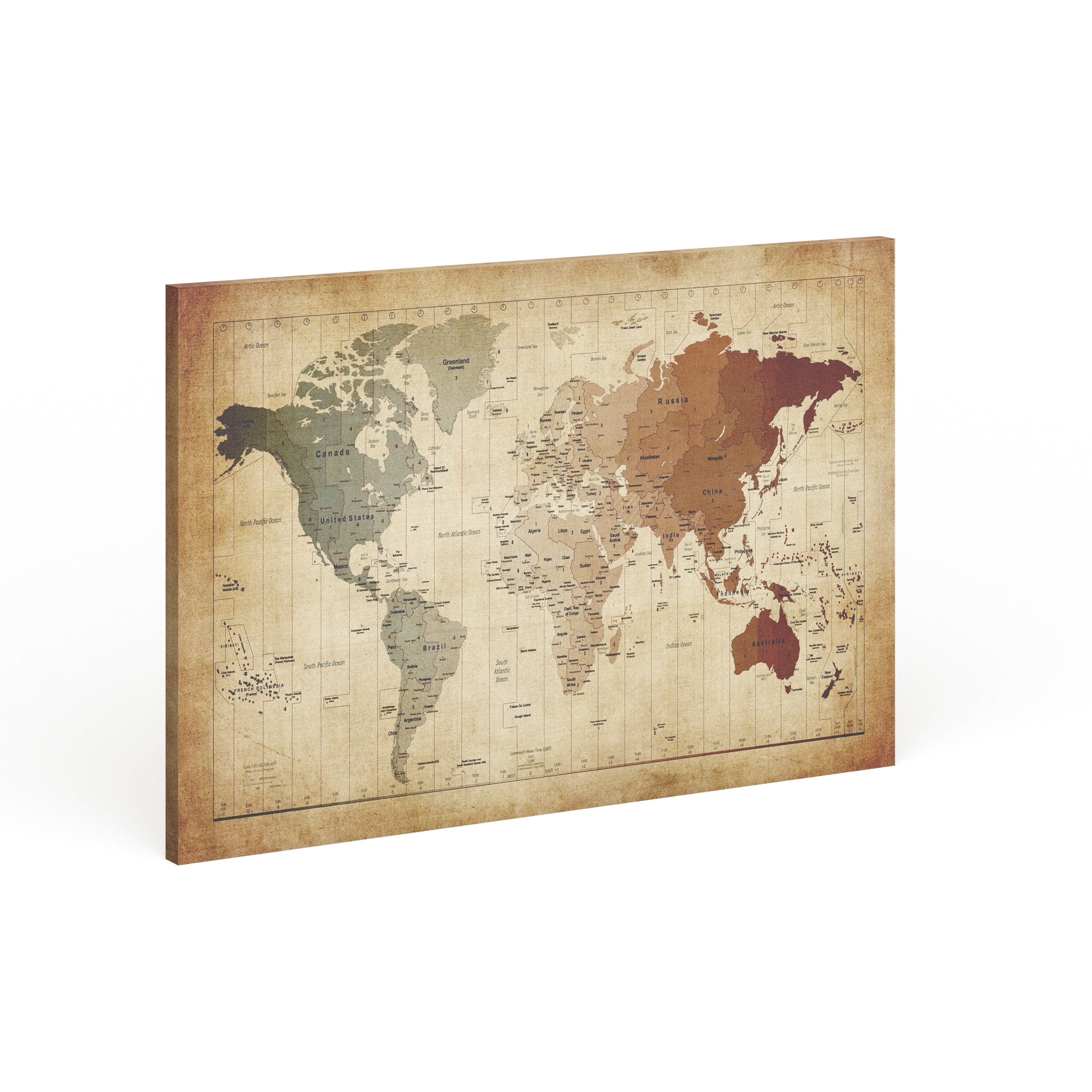 Copper Grove Map Canvas Art
