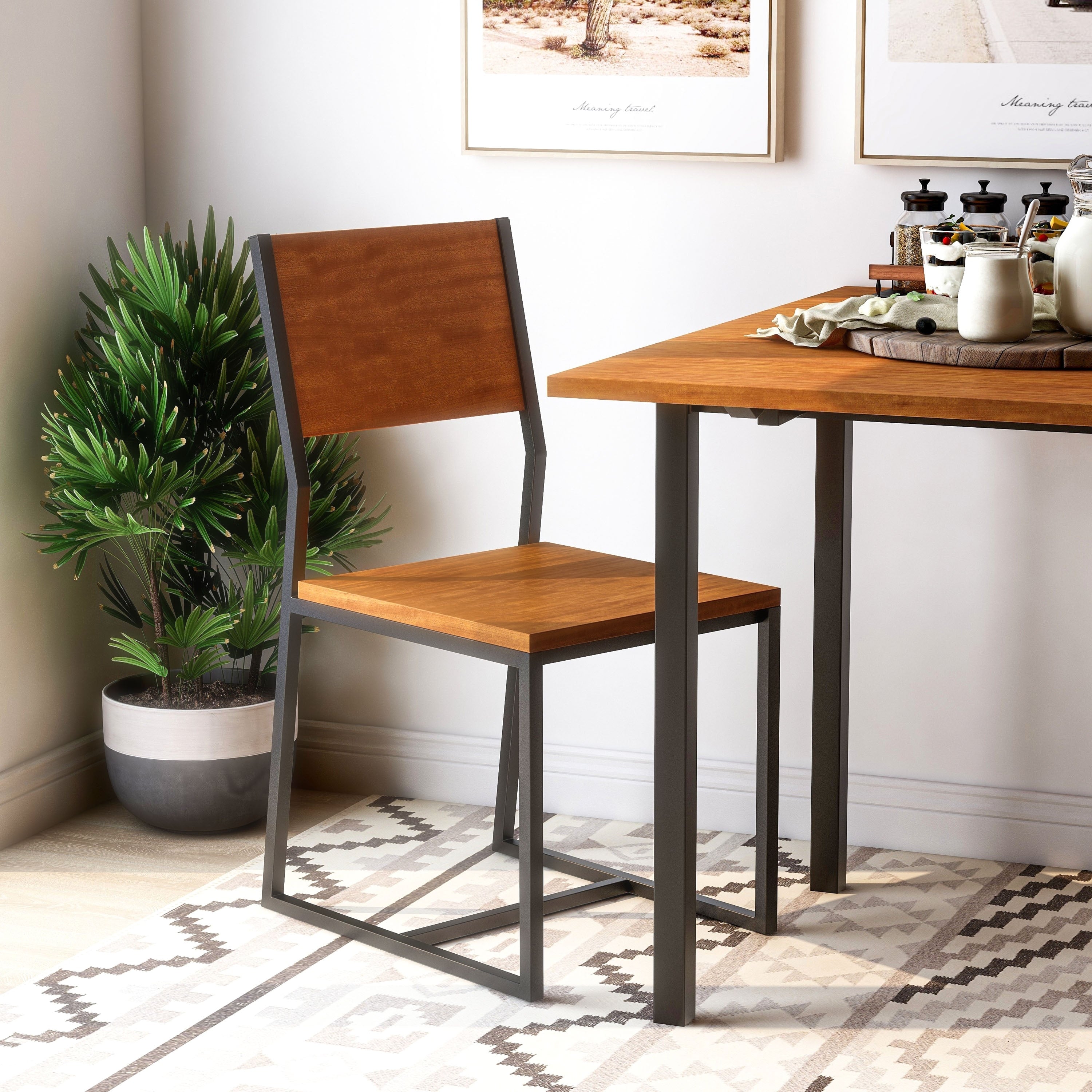 Furniture Of America Siegel Two Tone Dining Chairs Set Of 2