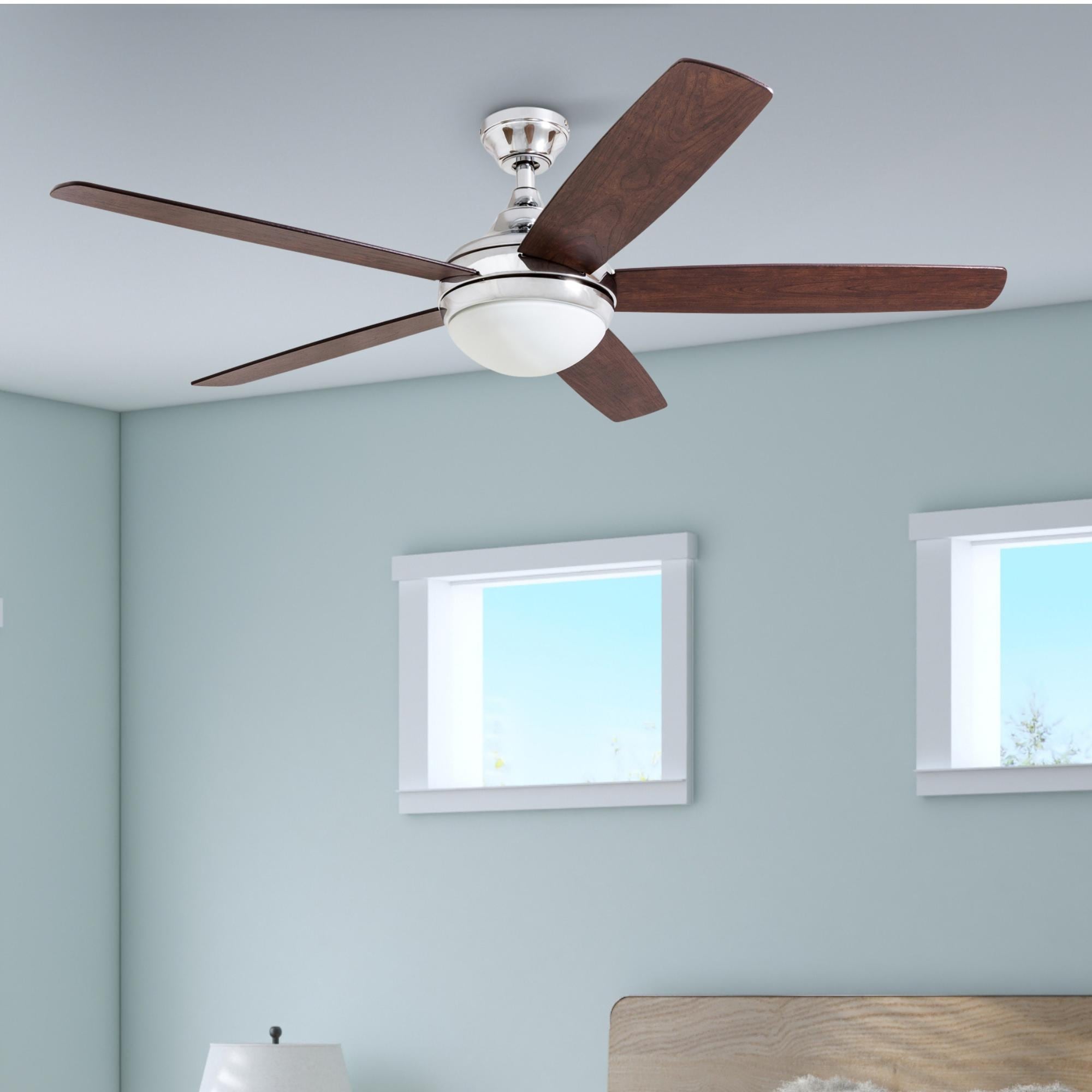 Copper Grove Mills 52 Inch Modern Chrome Ceiling Fan With Remote