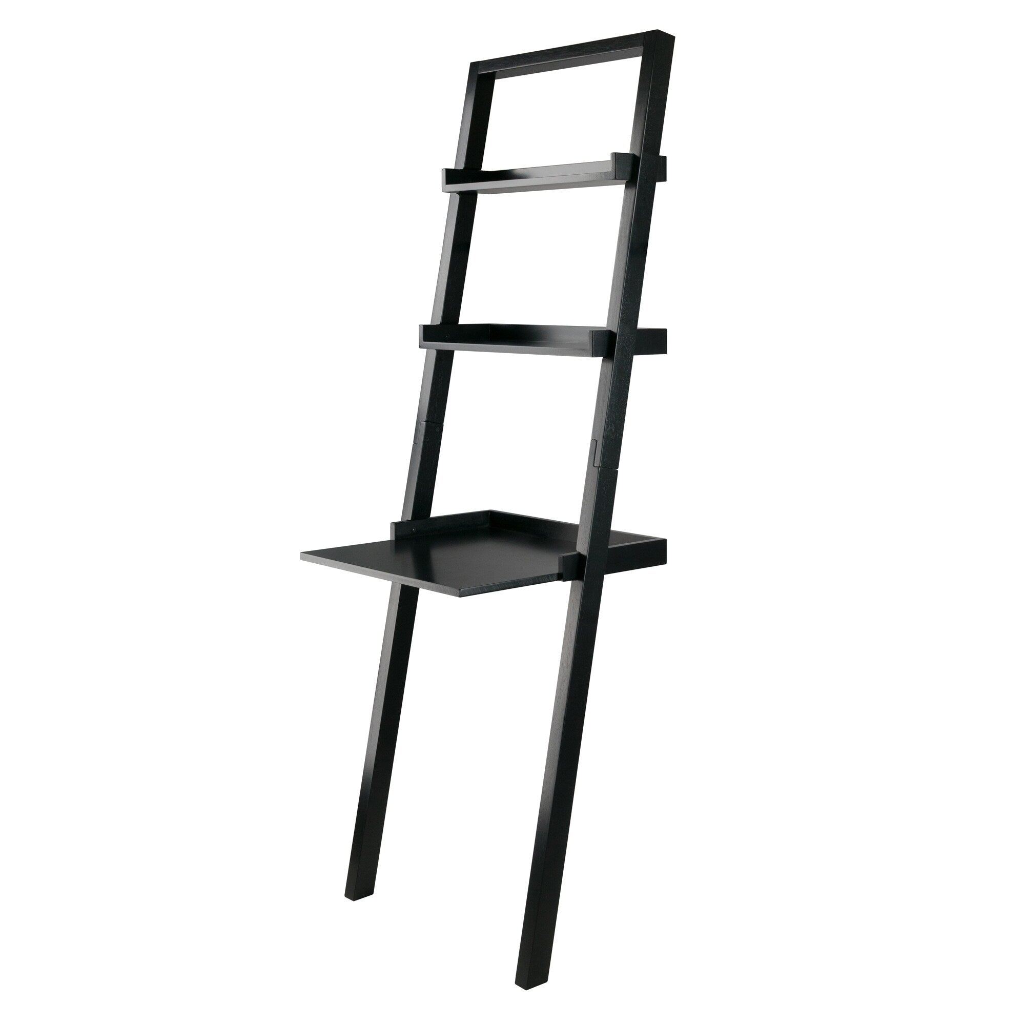 Copper Grove Mukalla Black Leaning 2 Shelf Desk