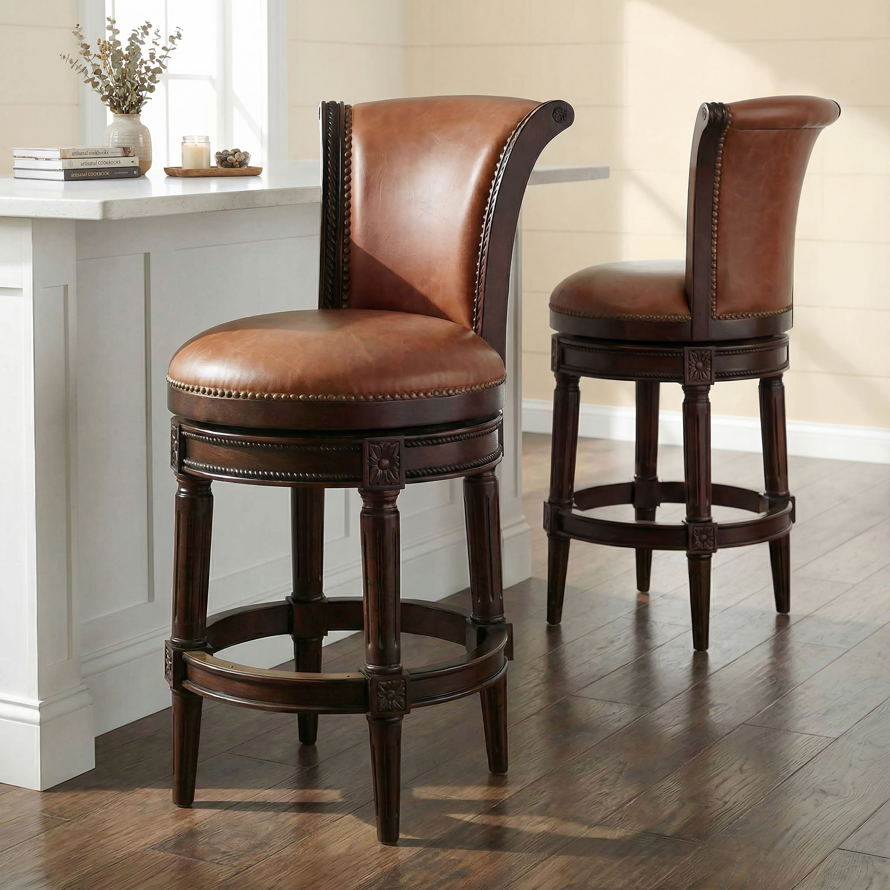 Copper Grove Rijssen Swiveling Counter Height Stool