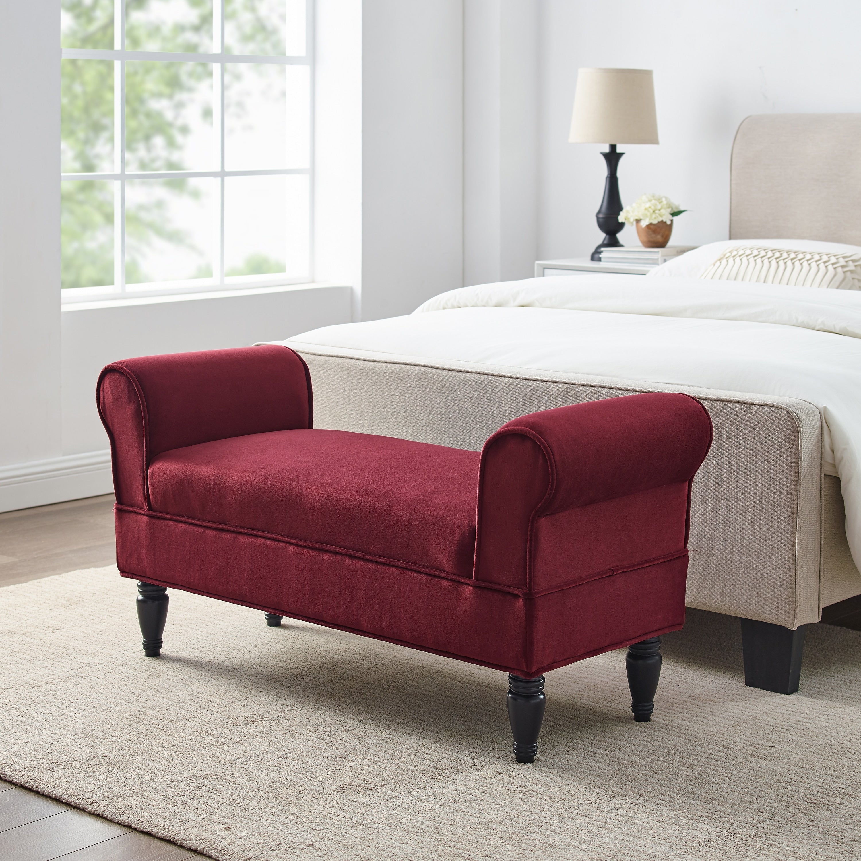 Copper Grove Rushbrook Classic Microfiber Bench
