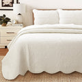 Copper Grove Sagano Blantyre Scalloped Edge Cotton 3 Piece Quilt Set