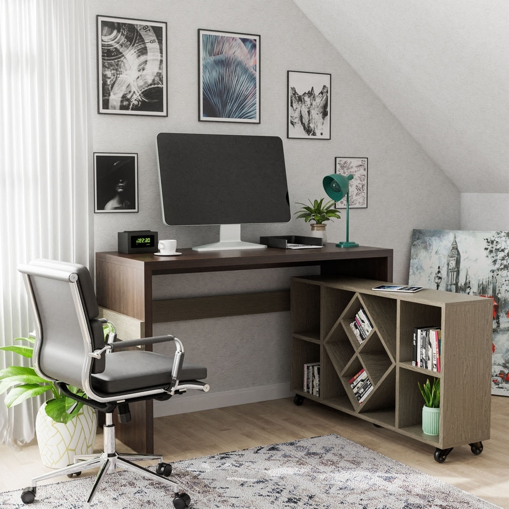 Copper Grove Samtredia Chestnut Brown Modular Desk