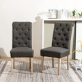 Copper Grove Schwalbach Wood Tufted Parsons Dining Chairs Set Of 2