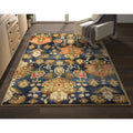 Copper Grove Schwaz Traditional Navy Area Rug