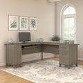 Bush Furniture Somerset 72W L Shaped Desk In Ash Gray