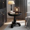 Copper Grove Sierra Round Wood Pedestal Side Table