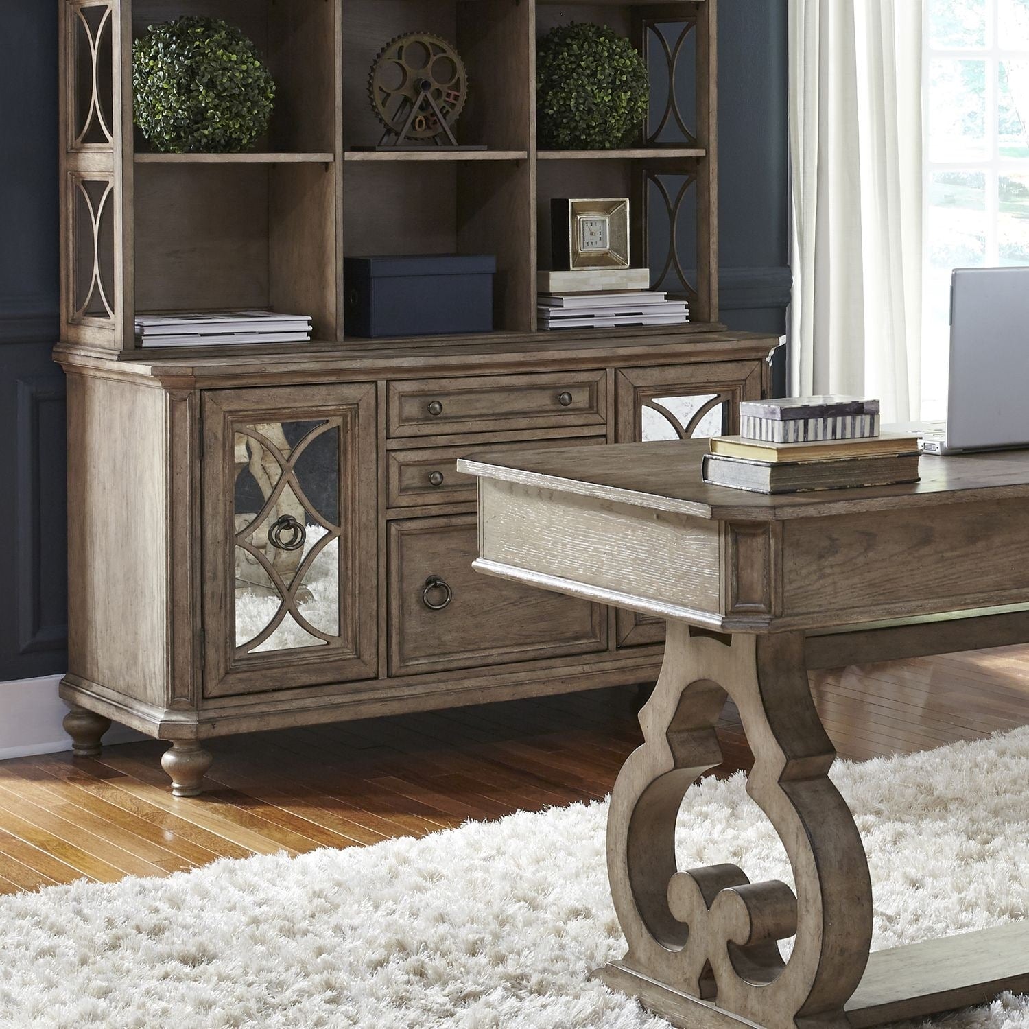 Simply Elegant Heathered Taupe Credenza