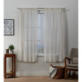 Ati Home Itaji Sheer Rod Pocket Top Curtain Panel Pair